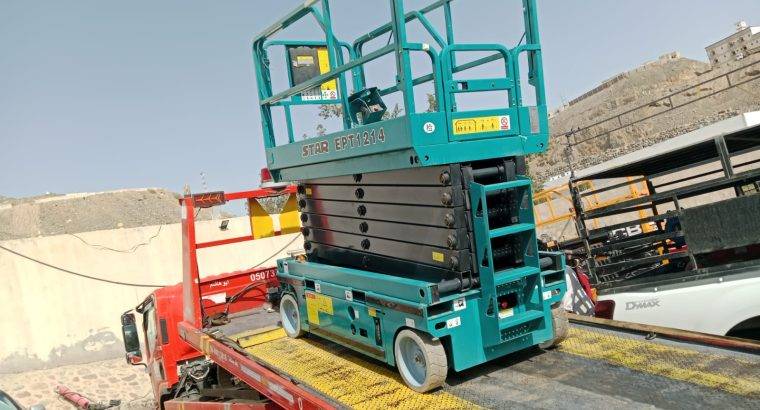 12 meter scissor lift for rent in Mecca Riyadh Jeddah